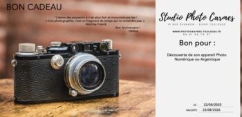 bon cadeau stage photo