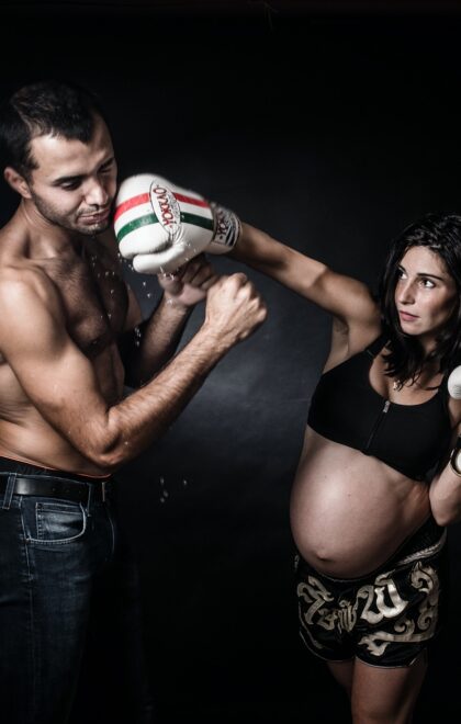 Portraits décalées femme enceinte Toulouse, photographe laurent Belet